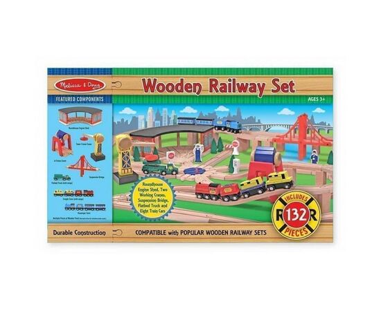 Железная дорога Melissa&Doug Деревянная железная дорога (MD701)
