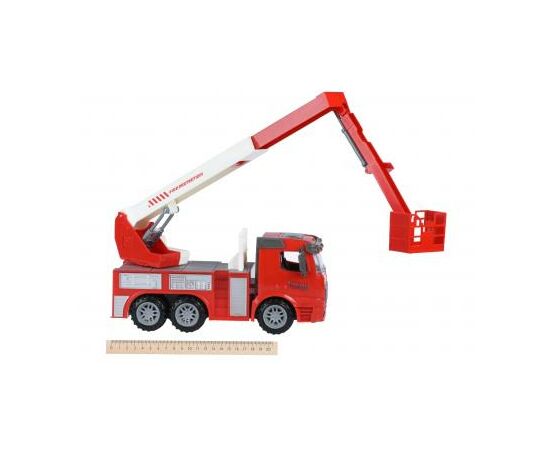 Спецтехника Same Toy инерционная Truck Пожарная машина с подъемным краном (98-617Ut), изображение 2