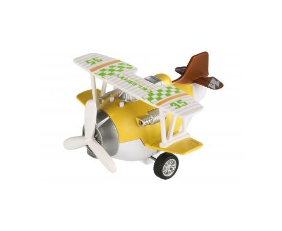 Спецтехніка Same Toy Самолет металический инерционный Aircraft желтый со светом и (SY8015Ut-1)