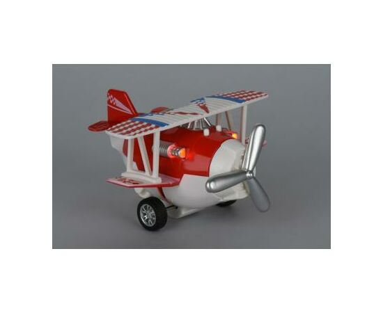 Спецтехника Same Toy Самолет металический инерционный Aircraft красный со светом (SY8012Ut-3), изображение 2