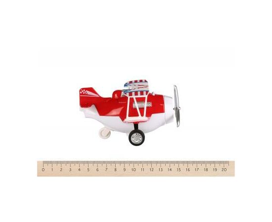 Спецтехника Same Toy Самолет металический инерционный Aircraft красный со светом (SY8012Ut-3), изображение 3