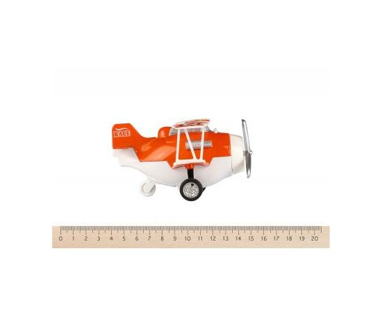 Спецтехника Same Toy Самолет металический инерционный Aircraft оранжевый со свето (SY8012Ut-1), изображение 3