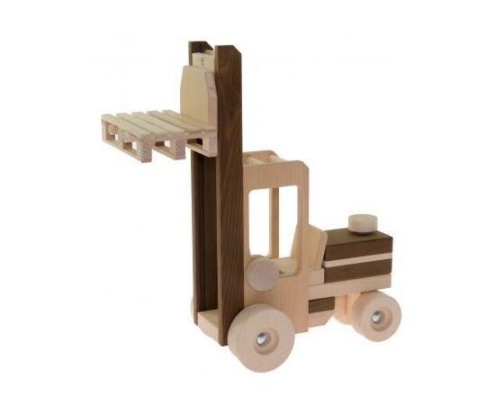 Спецтехника Goki деревянный Автопогрузчик натуральный (55901), изображение 2 Спецтехника Goki деревянный Автопогрузчик натуральный (55901), изображение 2