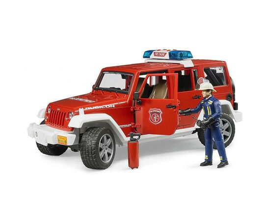 Спецтехника Bruder Джип пожарный Wrangler Unlimited Rubicon + фигурка (02528), изображение 2 Спецтехника Bruder Джип пожарный Wrangler Unlimited Rubicon + фигурка (02528), изображение 2