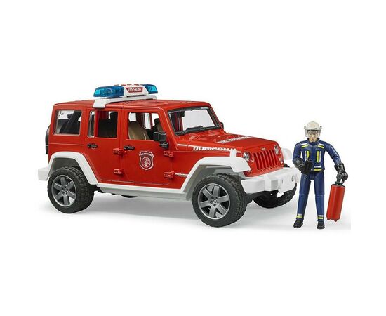 Спецтехника Bruder Джип пожарный Wrangler Unlimited Rubicon + фигурка (02528), изображение 3 Спецтехника Bruder Джип пожарный Wrangler Unlimited Rubicon + фигурка (02528), изображение 3