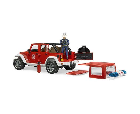 Спецтехника Bruder Джип пожарный Wrangler Unlimited Rubicon + фигурка (02528), изображение 6 Спецтехника Bruder Джип пожарный Wrangler Unlimited Rubicon + фигурка (02528), изображение 6
