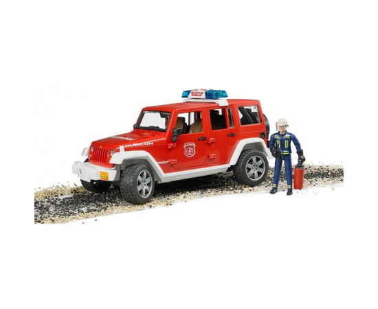 Спецтехника Bruder Джип пожарный Wrangler Unlimited Rubicon + фигурка (02528), изображение 8 Спецтехника Bruder Джип пожарный Wrangler Unlimited Rubicon + фигурка (02528), изображение 8