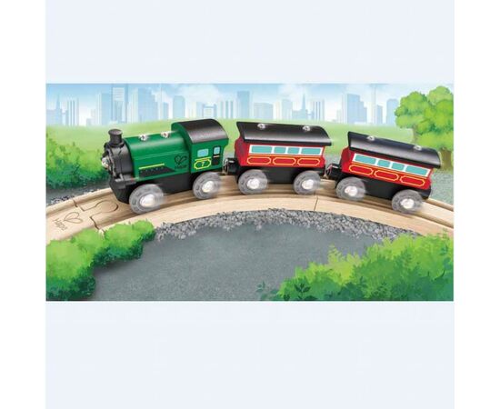 Железная дорога Hape Пассажирский поезд 3 вагона (E3719), изображение 5 Железная дорога Hape Пассажирский поезд 3 вагона (E3719), изображение 5