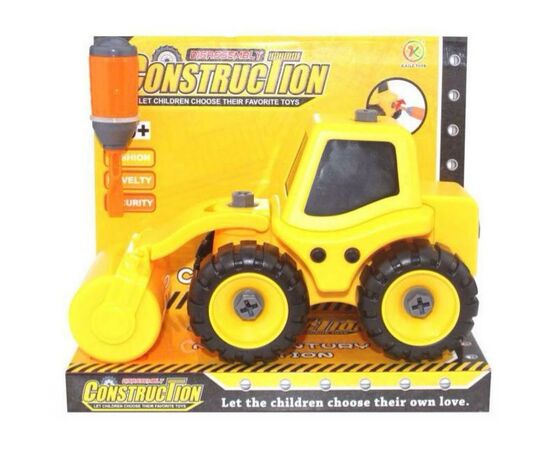 Спецтехника Kaile Toys Трактор с катком, разборная модель с отверткой (KL702-4)
