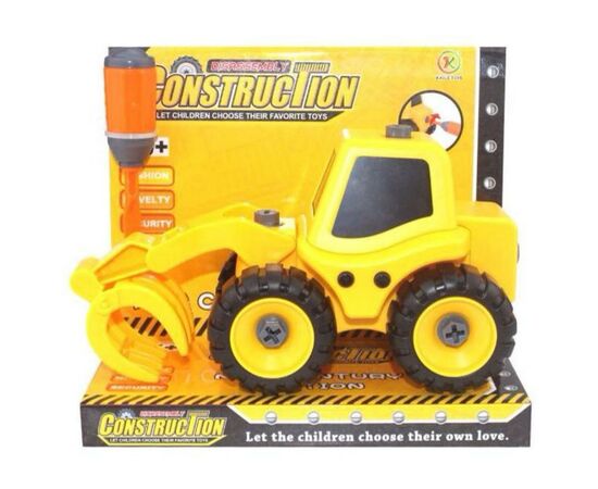 Спецтехника Kaile Toys Трактор с погрузчиком, разборная модель с отверткой (KL702-5)