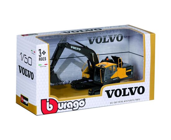 Спецтехника Bburago Экскаватор Volvo EС220Е серии Construction 1:50 (18-32086), изображение 4 Спецтехника Bburago Экскаватор Volvo EС220Е серии Construction 1:50 (18-32086), изображение 4