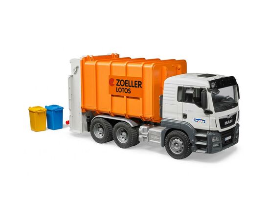 Спецтехника Bruder Мусоровоз MAN TGS оранжевый М1:16 (03762), изображение 2 Спецтехника Bruder Мусоровоз MAN TGS оранжевый М1:16 (03762), изображение 2