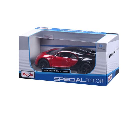 Машина Maisto Bugatti Chiron Sport (1:24) (31524 black/red), изображение 5 Машина Maisto Bugatti Chiron Sport (1:24) (31524 black/red), изображение 5