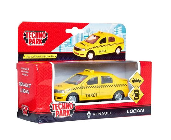 Спецтехника Технопарк Renault Logan Taxi (1:32) (LOGAN-T), изображение 3 Спецтехника Технопарк Renault Logan Taxi (1:32) (LOGAN-T), изображение 3