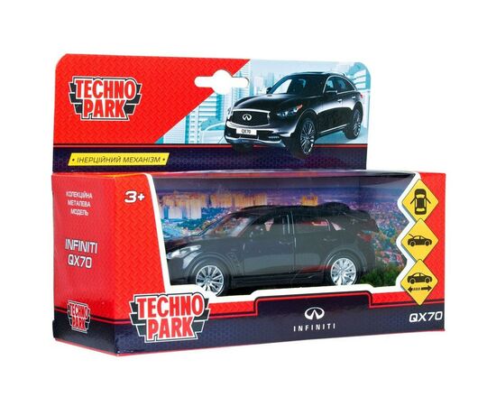 Машина Технопарк Infiniti Qx70 Черный (1:32) (QX70-BK), изображение 3 Машина Технопарк Infiniti Qx70 Черный (1:32) (QX70-BK), изображение 3