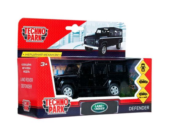 Машина Технопарк Land Rover Defender Черный (1:32) (DEFENDER-BK), изображение 5 Машина Технопарк Land Rover Defender Черный (1:32) (DEFENDER-BK), изображение 5