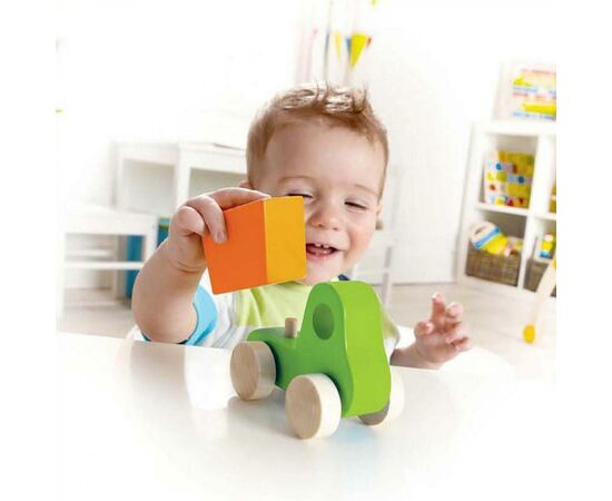 Развивающая игрушка Hape Маленький самосвал, зеленый (E0054), изображение 4
