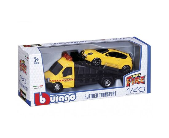 Спецтехника Bburago Автоперевозчик с автомоделью Alfa Romeo Mito (18-31406), изображение 2 Спецтехника Bburago Автоперевозчик с автомоделью Alfa Romeo Mito (18-31406), изображение 2