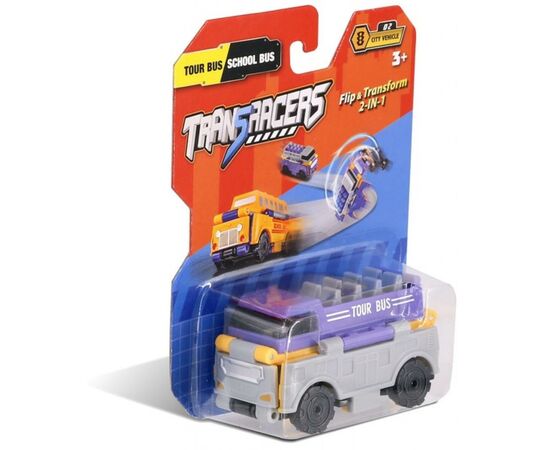 Машина TransRacers 2-в-1 Туристический & Школьный автобус (YW463875-10)