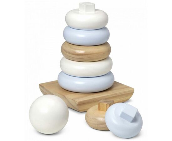 Развивающая игрушка Melissa&Doug Огромная натуральная деревянная пирамидка (MD30540), изображение 2 Развивающая игрушка Melissa&Doug Огромная натуральная деревянная пирамидка (MD30540), изображение 2