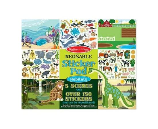 Набір для творчості Melissa&Doug многоразовые наклейки "Места обитания животных" (MD14196)