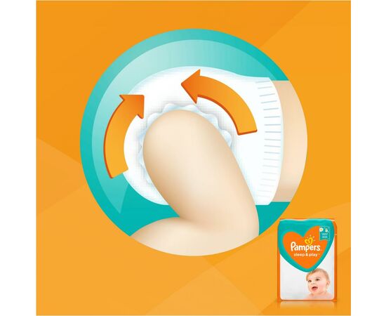 Подгузник Pampers Sleep & Play Midi Размер 3 (6-10 кг), 58 шт (4015400224211), изображение 6
