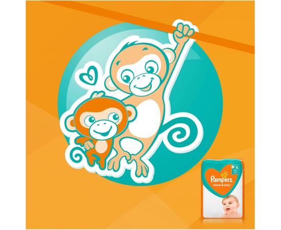 Подгузник Pampers Sleep & Play Midi Размер 3 (6-10 кг), 58 шт (4015400224211), изображение 8