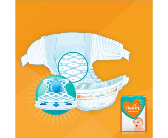 Подгузник Pampers Sleep & Play Midi Размер 3 (6-10 кг), 58 шт (4015400224211), изображение 9