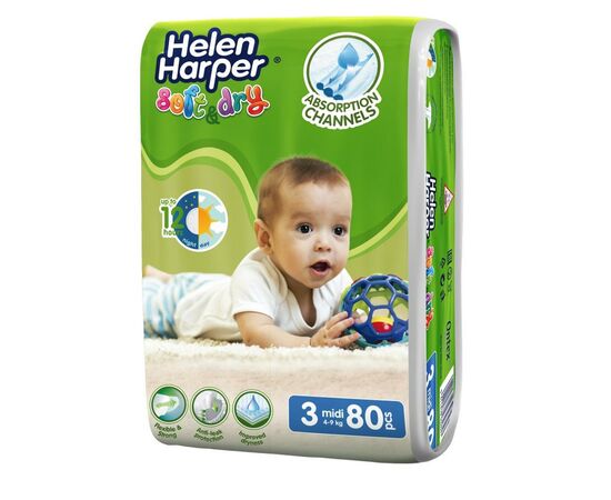 Подгузник Helen Harper Soft&Dry Midi 4-9 кг 80 шт (5411416060178)