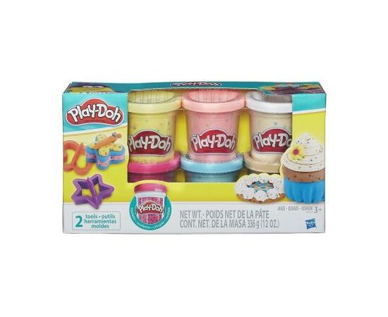 Набір для творчості Hasbro Play-Doh 6 баночек с конфетти (B3423)