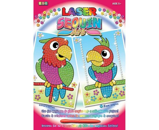 Набор для творчества Sequin Art LASER Parrots (SA1319)