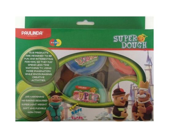Набір для творчості Paulinda Super Dough 6*28г буклет "Шаг за шагом-Животные" (PL-081186)