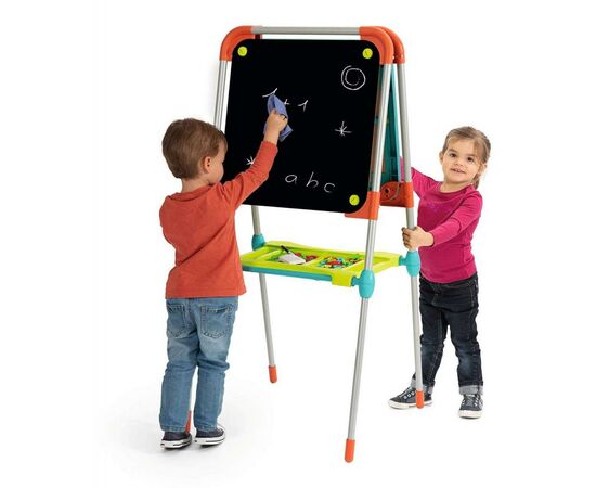 Набор для творчества Smoby двухсторонний мольберт Буквы и цыфры с подставкой (410103), изображение 3 Набор для творчества Smoby двухсторонний мольберт Буквы и цыфры с подставкой (410103), изображение 3