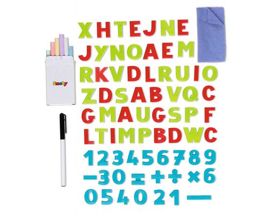 Набор для творчества Smoby двухсторонний мольберт Буквы и цыфры с подставкой (410103), изображение 4 Набор для творчества Smoby двухсторонний мольберт Буквы и цыфры с подставкой (410103), изображение 4
