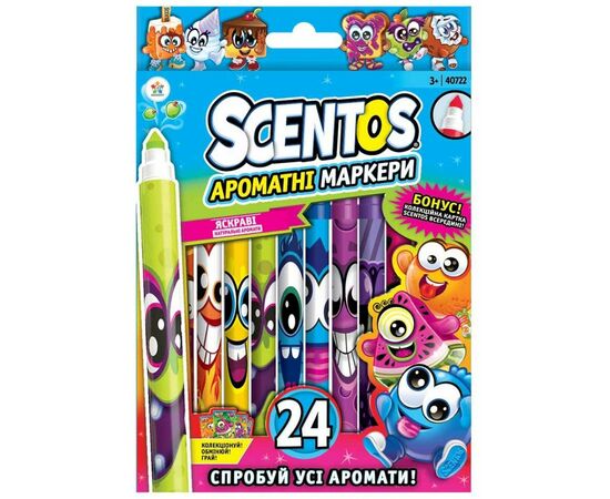 Набор для творчества Scentos Ароматные маркеры Тонкая линия 24 цв (40722)