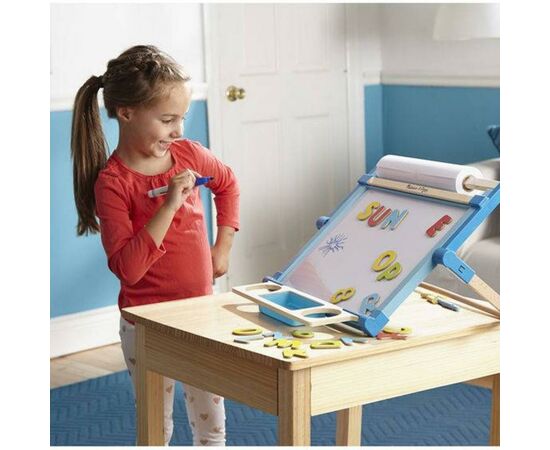 Набор для творчества Melissa&Doug Настольный мольберт с магнитной доской (MD12790), изображение 4 Набор для творчества Melissa&Doug Настольный мольберт с магнитной доской (MD12790), изображение 4