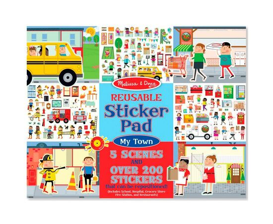 Набор для творчества Melissa&Doug Набор многоразовых наклеек Мой город (MD19114)