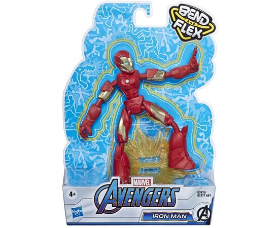 Фигурка для геймеров Hasbro Avengers Bend and flex Айрон Мен 15 см (E7377_E7870), изображение 2 Фигурка для геймеров Hasbro Avengers Bend and flex Айрон Мен 15 см (E7377_E7870), изображение 2