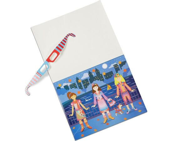 Набір для творчості Melissa&Doug Багаторазові 3D наліпки з окулярами Мода (MD9374), зображення 2 Набір для творчості Melissa&Doug Багаторазові 3D наліпки з окулярами Мода (MD9374), зображення 2