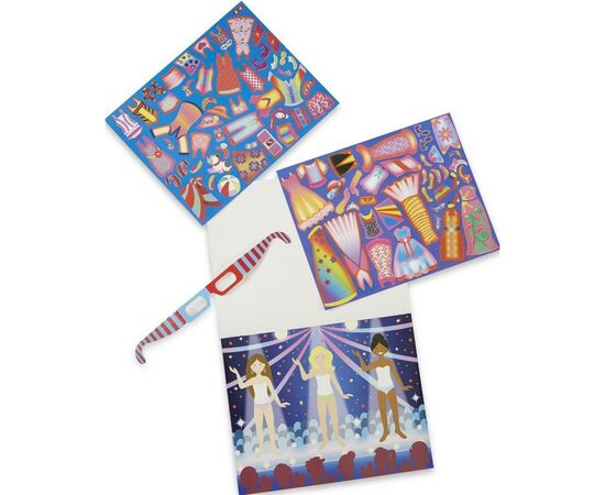 Набір для творчості Melissa&Doug Багаторазові 3D наліпки з окулярами Мода (MD9374), зображення 3 Набір для творчості Melissa&Doug Багаторазові 3D наліпки з окулярами Мода (MD9374), зображення 3