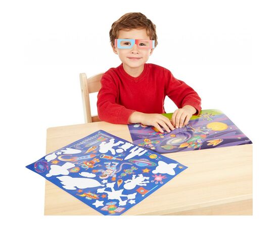 Набор для творчества Melissa&Doug Многоразовые 3D наклейки с очками Приключения (MD9375), изображение 2