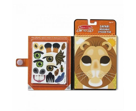 Набор для творчества Melissa&Doug Блокнот с многоразовыми наклейками Сафари (MD30510), изображение 2 Набор для творчества Melissa&Doug Блокнот с многоразовыми наклейками Сафари (MD30510), изображение 2