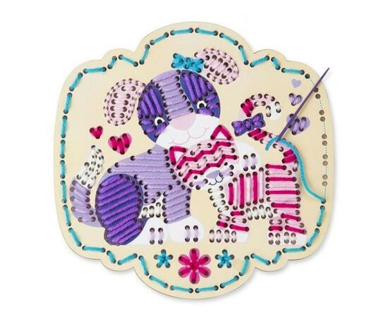 Набор для творчества Melissa&Doug Вышивка по дереву Котенок и щенок (MD8916), изображение 3 Набор для творчества Melissa&Doug Вышивка по дереву Котенок и щенок (MD8916), изображение 3