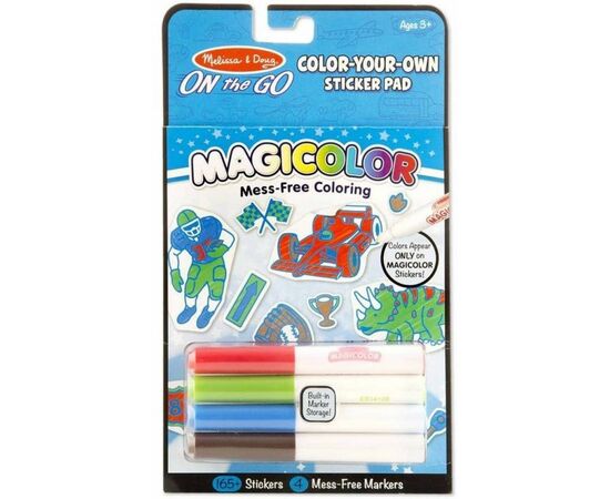 Набір для творчості Melissa&Doug Магічні наліпки-розмальовки - блакитні (MD9130)
