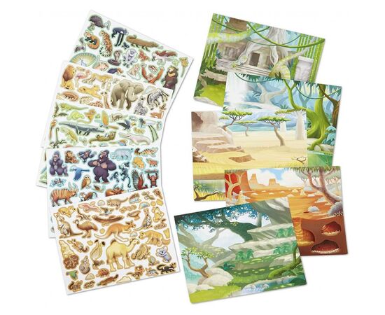 Набор для творчества Melissa&Doug Набор многоразовых наклеек Джунгли и Саванна (MD30502), изображение 2 Набор для творчества Melissa&Doug Набор многоразовых наклеек Джунгли и Саванна (MD30502), изображение 2