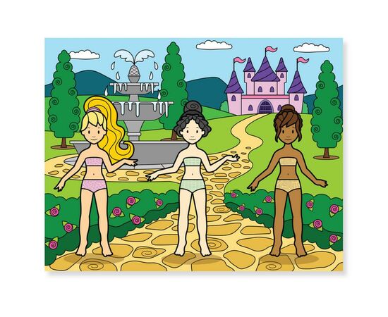 Набор для творчества Melissa&Doug Альбом с раскрасками и наклейками Модные наряды (MD9469), изображение 3 Набор для творчества Melissa&Doug Альбом с раскрасками и наклейками Модные наряды (MD9469), изображение 3