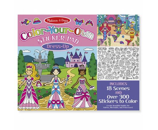 Набір для творчості Melissa&Doug Набір розмальовок-наліпок Модні наряди (MD9469)