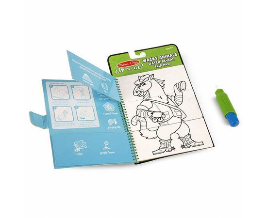 Набір для творчості Melissa&Doug Чарівна водна розмальовка Веселі тваринки (MD9464), зображення 2 Набір для творчості Melissa&Doug Чарівна водна розмальовка Веселі тваринки (MD9464), зображення 2