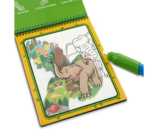Набір для творчості Melissa&Doug Чарівна водна розмальовка Джунглі (MD30176), зображення 3 Набір для творчості Melissa&Doug Чарівна водна розмальовка Джунглі (MD30176), зображення 3