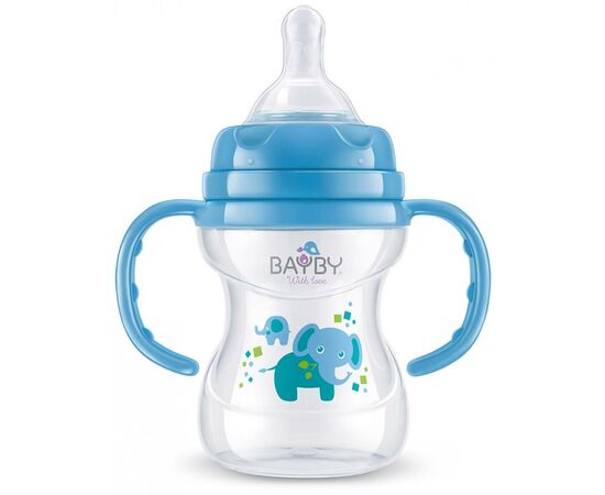 Бутылочка для кормления BayBy 150 мл 6 мес+ синий (BFB6104)